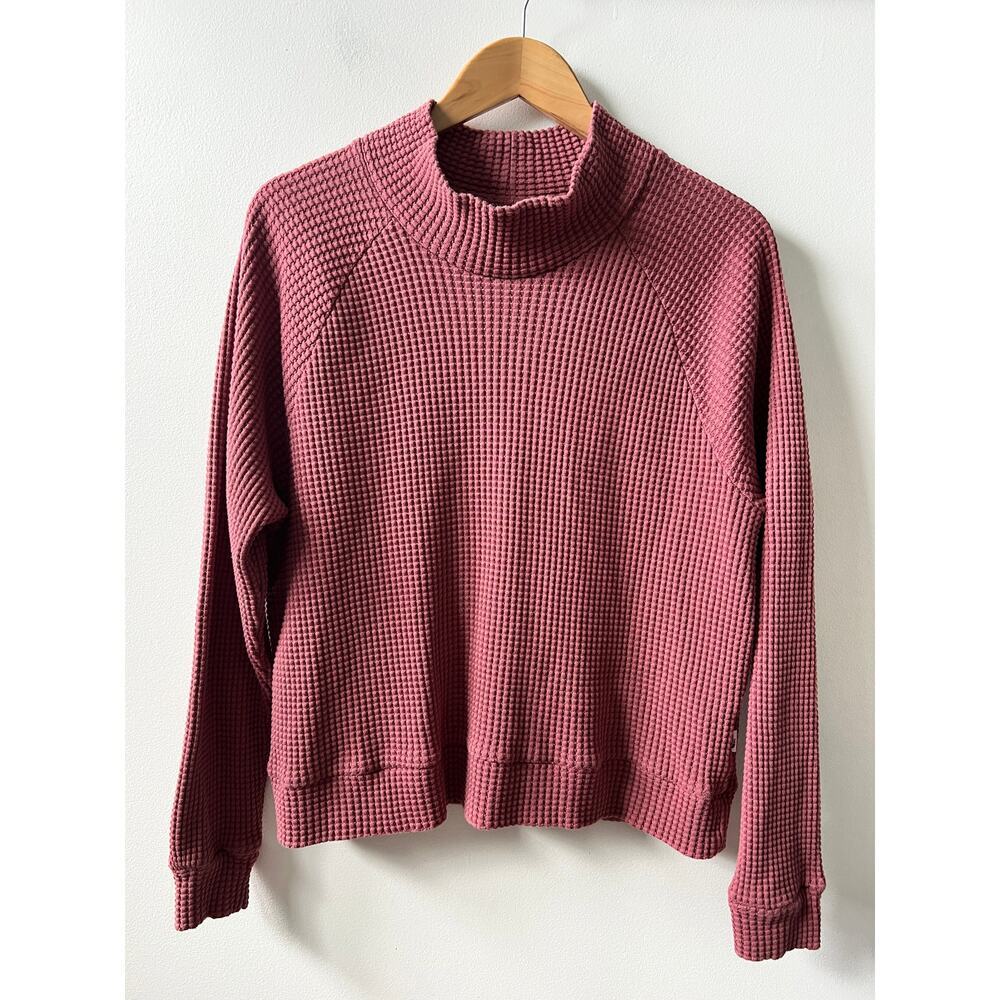 The North Face Pink Waffle Knit Sweatshirt